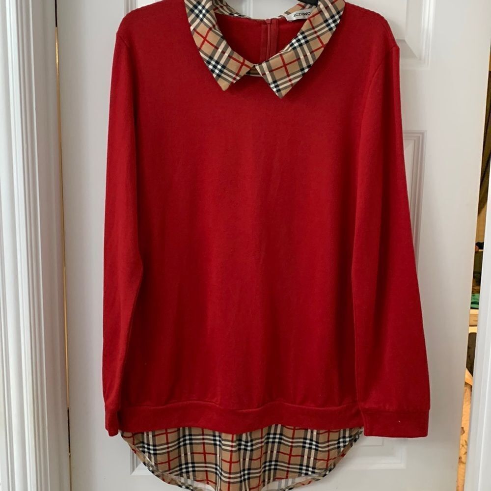 JCZHWQU Size XL women's classy lapel collar long sleeve curved hemline
